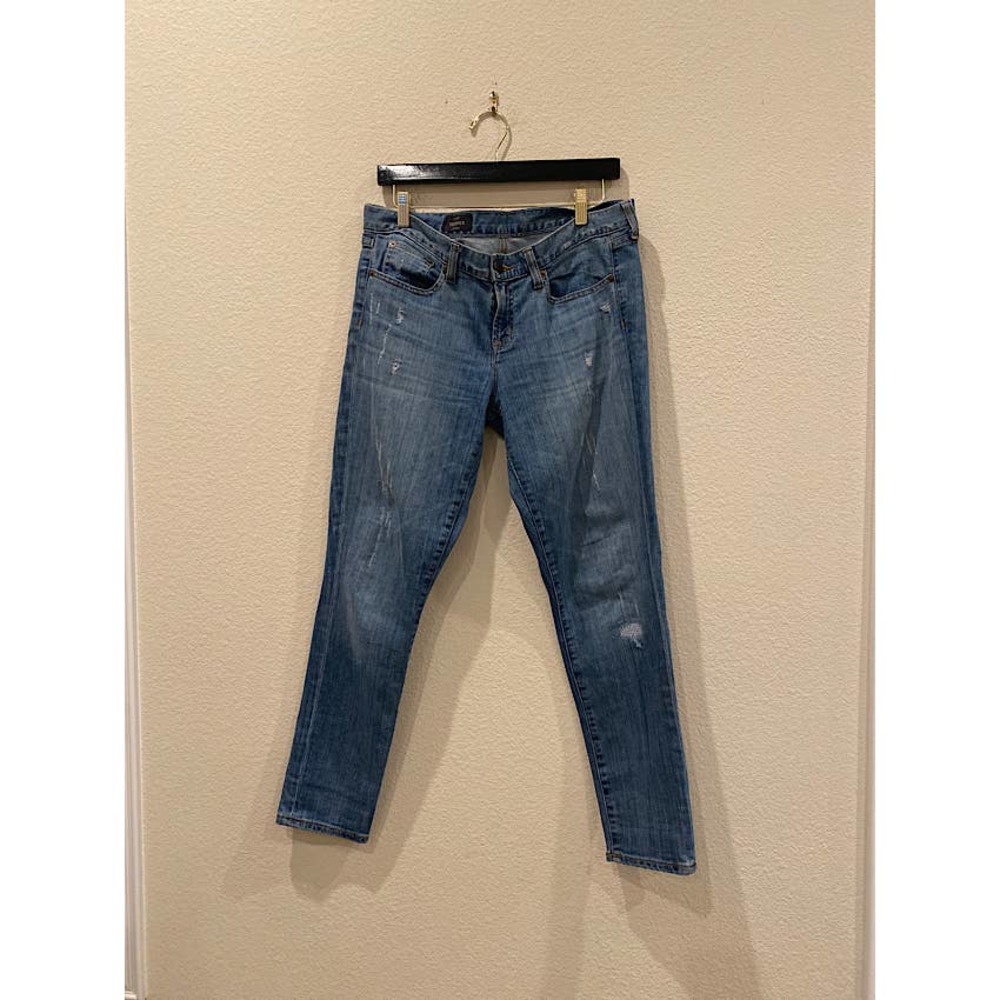 J Crew Toothpick Jeans Slight Distressed Size 31 Ankle